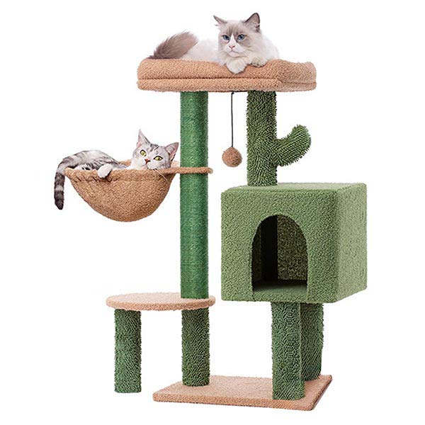 Plush-covered Cat Tree