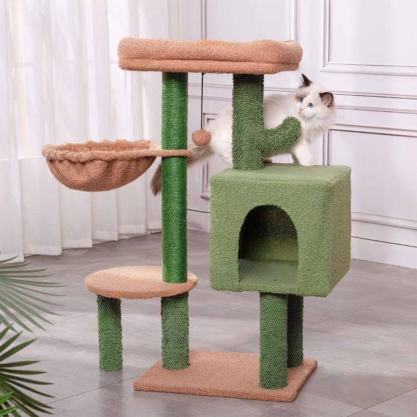 Cactus Cat Tree with Nest