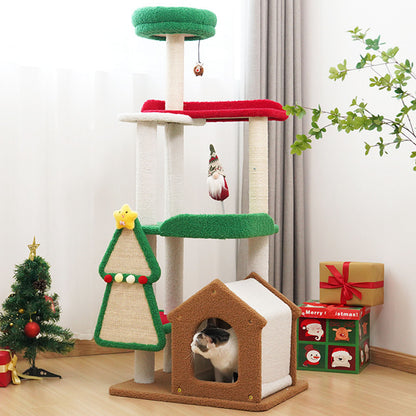 Christmas-Themed Cat Tree