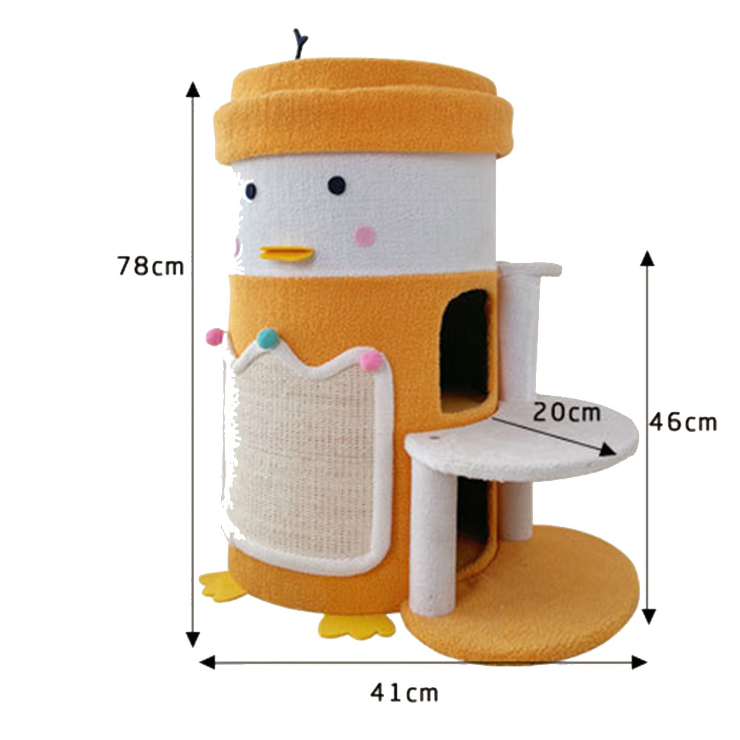 Sisal Cat Scratching Barrel with Cat Tunnel Climbing Frame