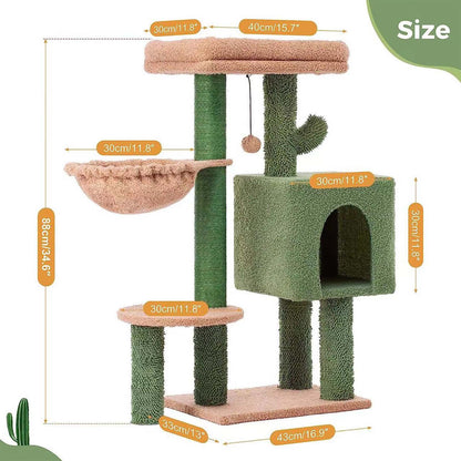 Cactus Cat Tree with Nest